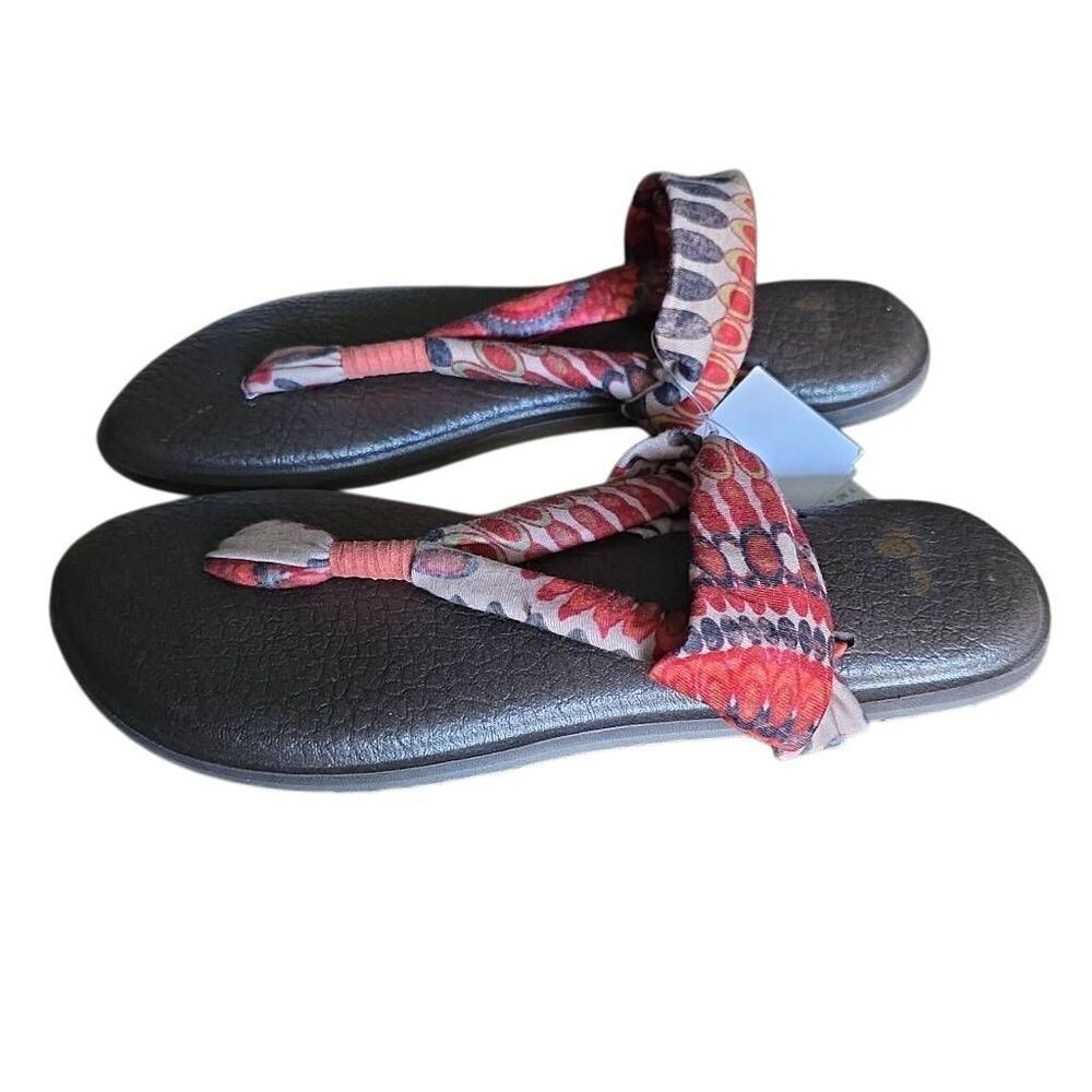 Sanuk Women's Size 6 Red Brown Yoga Sling 2 Yoga Mat Sandals